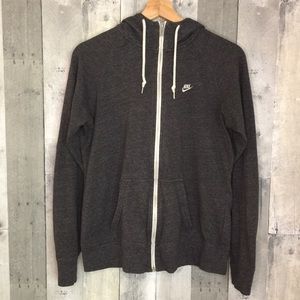 Nike Gray Lightweight Zip Up Jacket With Hood